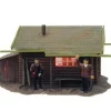 Trains*Model Power 645 HO Scale Fisherman's Cabin-Lighted - Model Train Junction: Quality Parts and Art Supplies