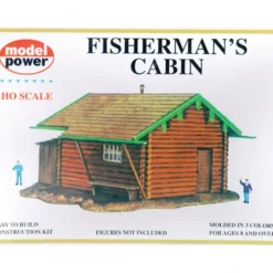Trains*Model Power 439 HO Scale Fisherman's Cabin Building Kit - Model Train Junction: Quality Parts and Art Supplies