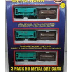 Trains*Model Power 3994 HO Scale Great Northern U-29 Metal Ore Car (Pack of 3) - Model Train Junction: Quality Parts and Art Supplies