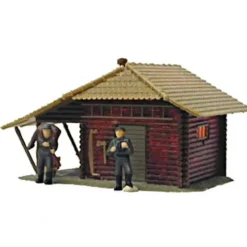 Trains*Model Power 640 HO Scale Hunter's Log Cabin-Lighted - Model Train Junction: Quality Parts and Art Supplies