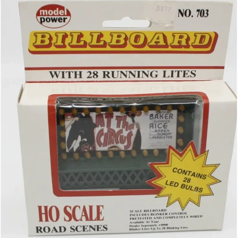 Trains*Model Power 703 HO Scale Lighted Billboard w/28 LEDs - Model Train Junction: Quality Parts and Art Supplies