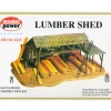 Trains*Model Power 436 HO Scale Lumber Shed Building Kit - Model Train Junction: Quality Parts and Art Supplies