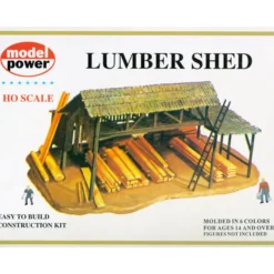 Trains*Model Power 436 HO Scale Lumber Shed Building Kit - Model Train Junction: Quality Parts and Art Supplies