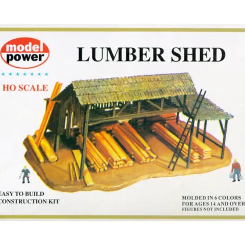 Trains*Model Power 436 HO Scale Lumber Shed Building Kit - Model Train Junction: Quality Parts and Art Supplies