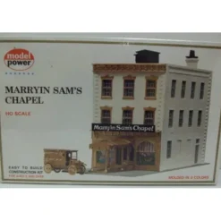 Trains*Model Power 457 HO Scale Marryin Sam's Chapel Building Kit - Model Train Junction: Quality Parts and Art Supplies