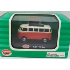 Trains*Model Power 19160 HO Scale Minis Red/White VW T1 Samba Bus - Model Train Junction: Quality Parts and Art Supplies