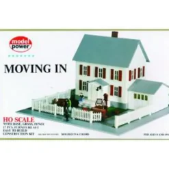Trains*Model Power 484 HO Scale Moving-in House Building Kit - Model Train Junction: Quality Parts and Art Supplies