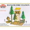 Trains*Model Power 438 HO Scale Ranger Fire Station Building Kit - Model Train Junction: Quality Parts and Art Supplies