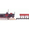 Trains*Model Power 427 HO Scale Station And Freight Shed Building Kit - Model Train Junction: Quality Parts and Art Supplies