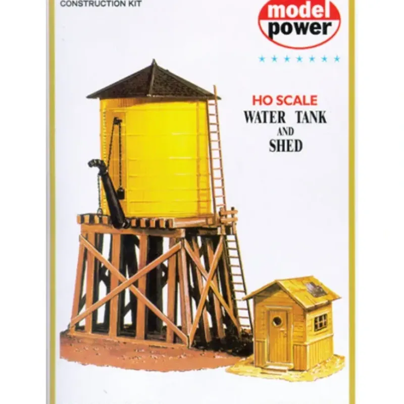 Trains*Model Power 428 HO Scale Water Tank & Shed Building Kit - Model Train Junction: Quality Parts and Art Supplies