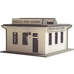 Trains*Model Power 444 HO Scale Whistle Stop Station Building Kit - Model Train Junction: Quality Parts and Art Supplies