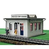 Trains*Model Power 562 HO Scale Whistle Stop Station Built Up - Model Train Junction: Quality Parts and Art Supplies