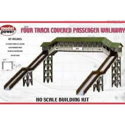 Trains*Model Power 402 HO 4-Track Covered Passenger Walkway Kit - Model Train Junction: Quality Parts and Art Supplies