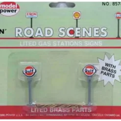 Trains*Model Power 8578 N Gulf Lighted Sign (Pack of 2) - Model Train Junction: Quality Parts and Art Supplies