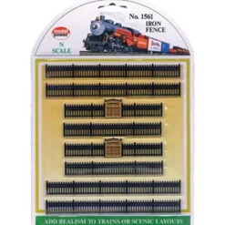 Trains*Model Power 1561 N Iron Fence Sections (Pack of 8) - Model Train Junction: Quality Parts and Art Supplies