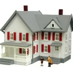 Trains*Model Power 2558 N Kennedy's House Built Up Lighted W/2 Hand Painted Figures - Model Train Junction: Quality Parts and Art Supplies