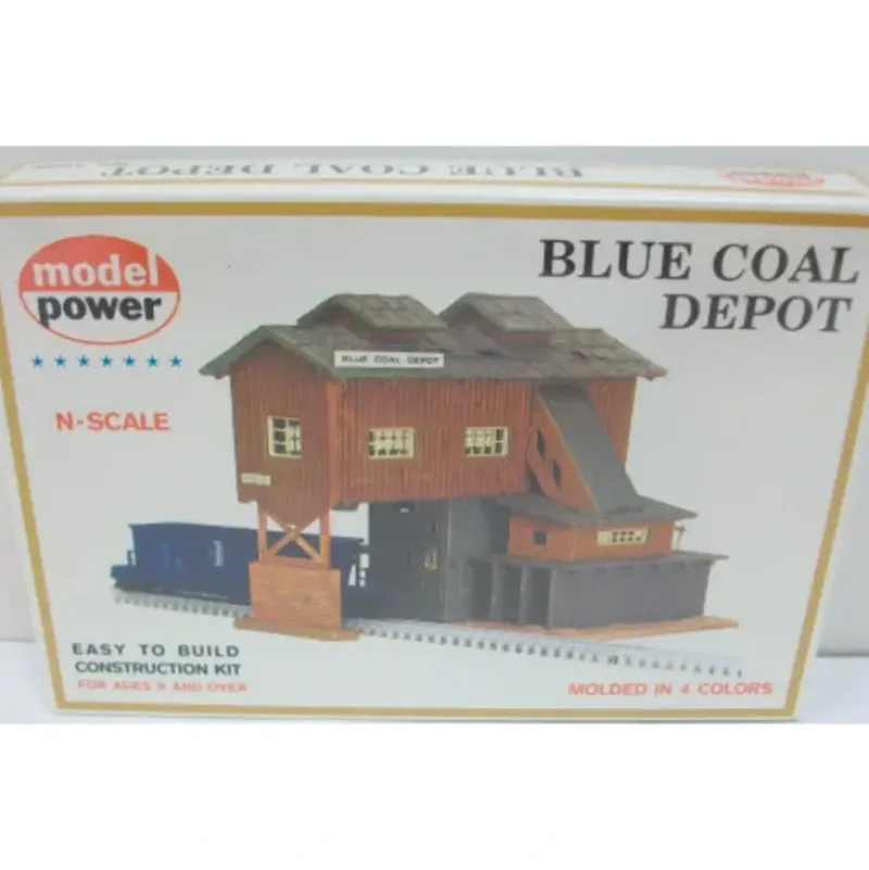 Trains*Model Power 1506 N Scale Blue Coal Depot Building Kit - Model Train Junction: Quality Parts and Art Supplies