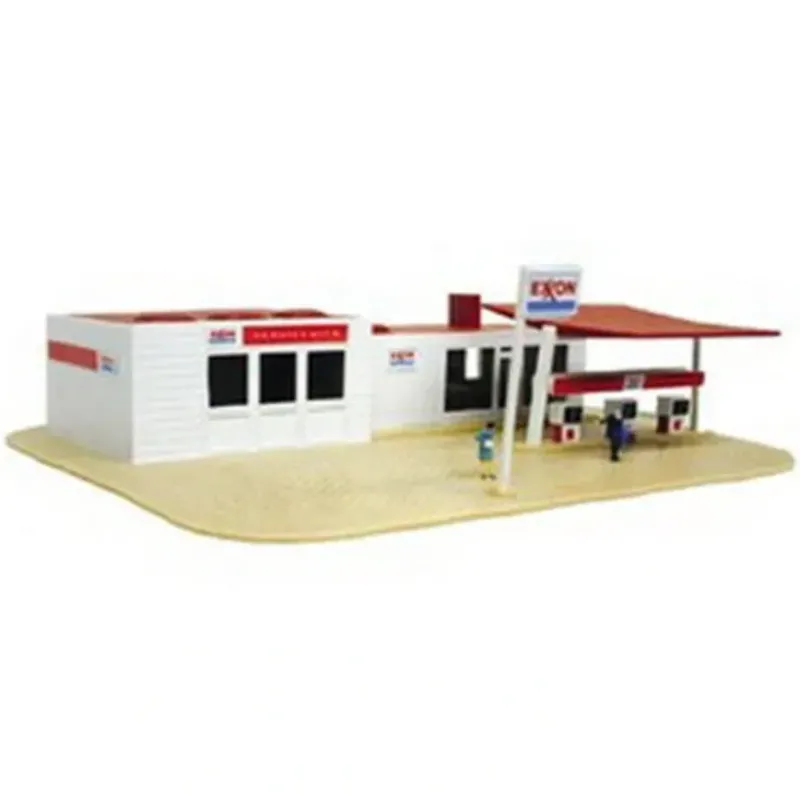 Trains*Model Power 1503 N Scale Exxon Service Station Kit - Model Train Junction: Quality Parts and Art Supplies