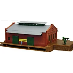 Trains*Model Power 2580 N Scale Freight Depot Built Up Lighted W/2 Hand Painted Figures - Model Train Junction: Quality Parts and Art Supplies