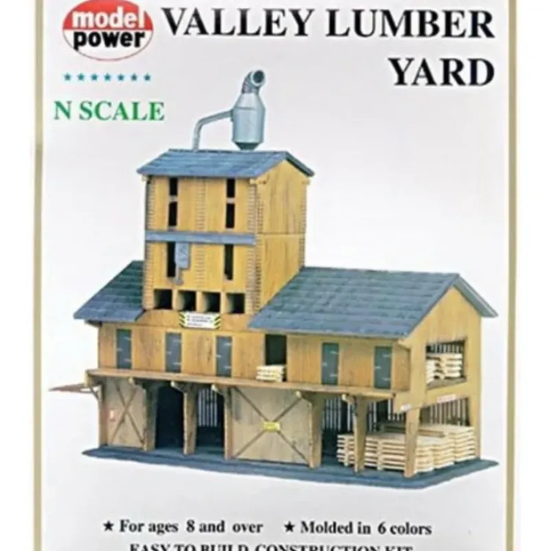 Trains*Model Power 1565 N Scale Lumber Yard Building Kit - Model Train Junction: Quality Parts and Art Supplies