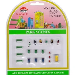 Trains*Model Power 1339 N Scale Park Scenes Figures (Set of 20) - Model Train Junction: Quality Parts and Art Supplies