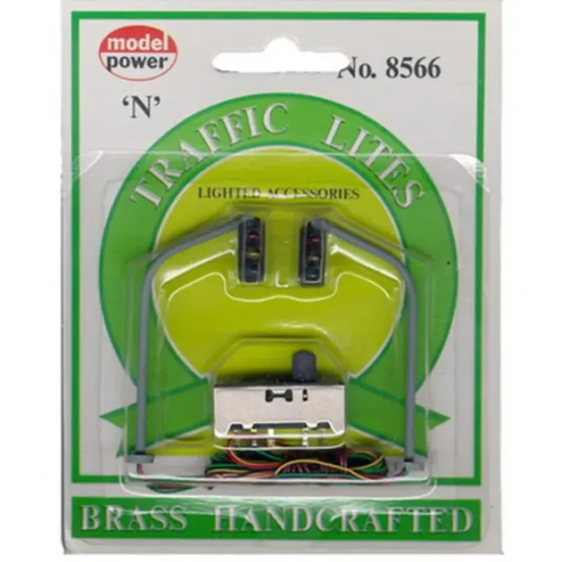 Trains*Model Power 8566 N Scale Right & Left Hand Traffic Lights - Model Train Junction: Quality Parts and Art Supplies