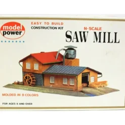 Trains*Model Power 1523 N Scale Saw Mill Building Kit - Model Train Junction: Quality Parts and Art Supplies