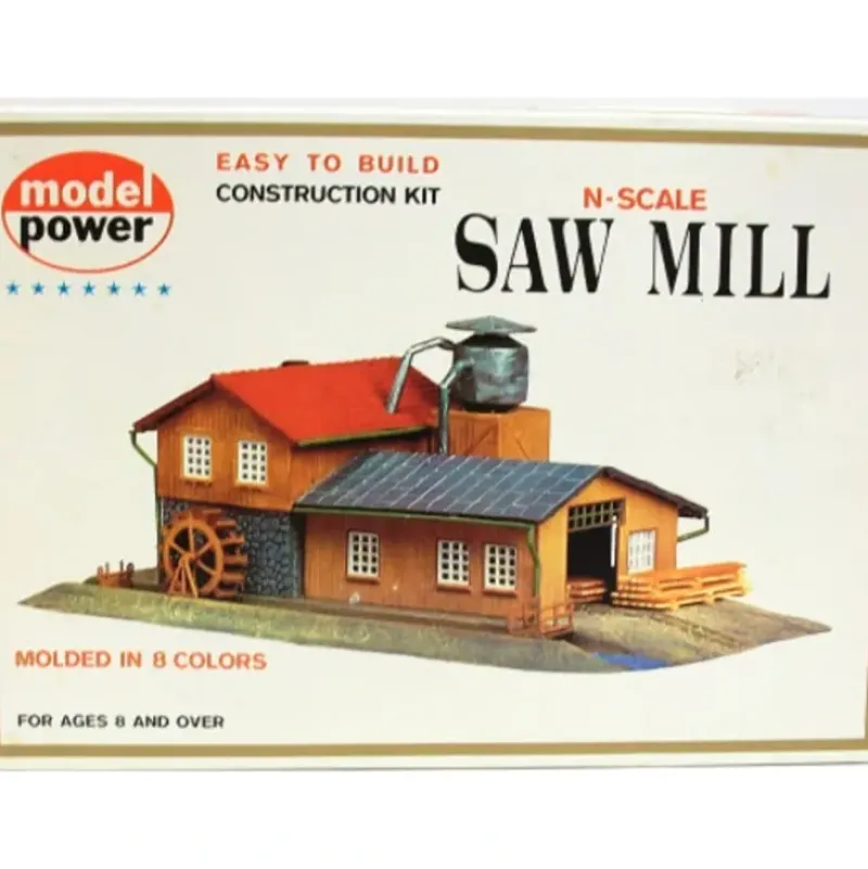 Trains*Model Power 1523 N Scale Saw Mill Building Kit - Model Train Junction: Quality Parts and Art Supplies