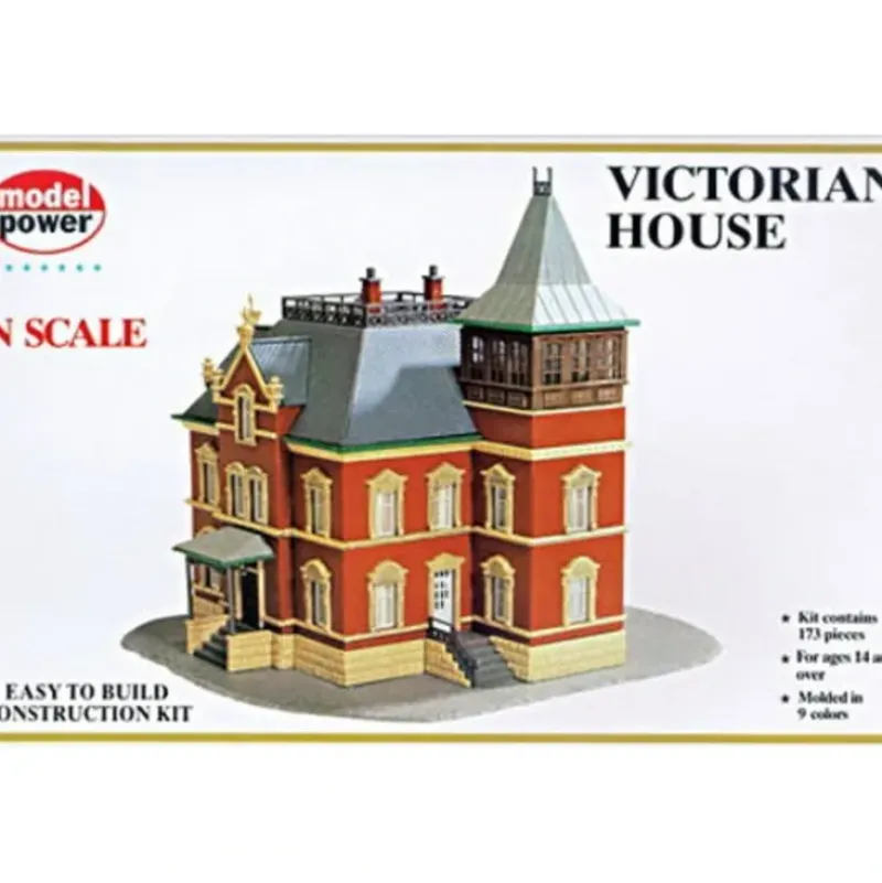 Trains*Model Power 1526 N Scale Victorian House Building Kit - Model Train Junction: Quality Parts and Art Supplies