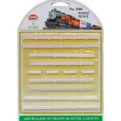 Trains*Model Power 1560 N Scale White Fence - Model Train Junction: Quality Parts and Art Supplies
