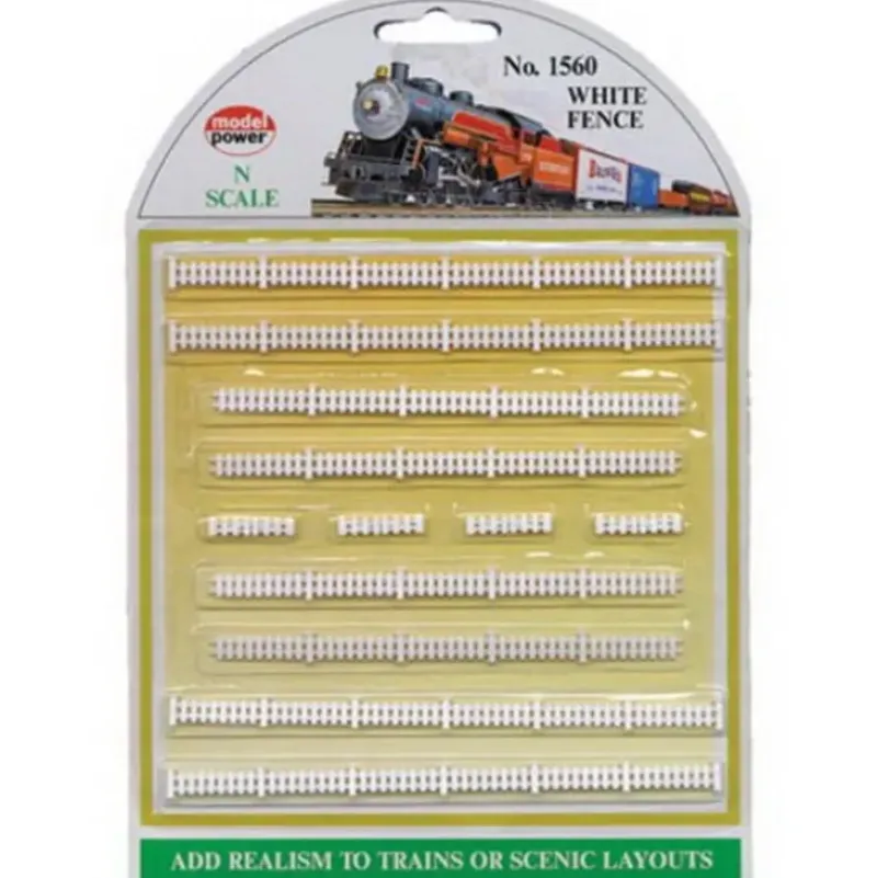Trains*Model Power 1560 N Scale White Fence - Model Train Junction: Quality Parts and Art Supplies