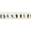 Trains*Model Power 1349 N Standing Tourist Traveller Figures (Set of 9) - Model Train Junction: Quality Parts and Art Supplies