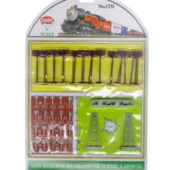 Trains*Model Power 1331 N Tracksider Assortment Accesory (Pack of 51) - Model Train Junction: Quality Parts and Art Supplies