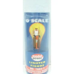 Trains*Model Power 7003-1 O Construction Worker With Jackhammer Lighted Figure - Model Train Junction: Quality Parts and Art Supplies