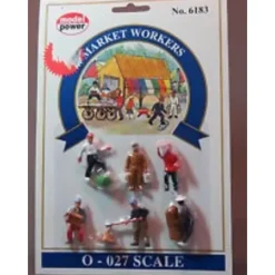 Trains*Model Power 6183 O Market Workers Figures (Set of 6) - Model Train Junction: Quality Parts and Art Supplies