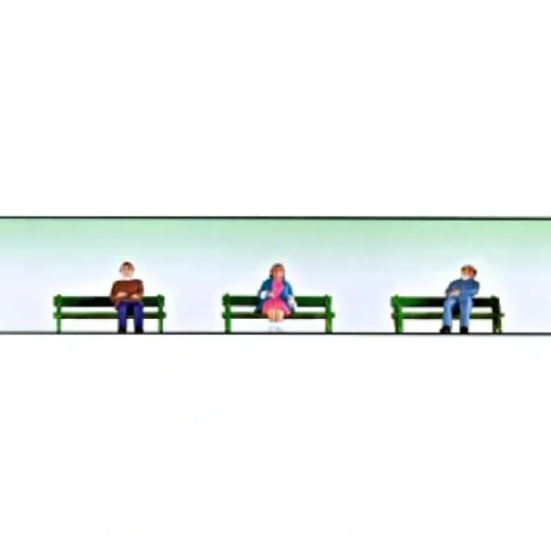 Trains*Model Power 6052 O Scale Sitting People With Benches (Set of 3) - Model Train Junction: Quality Parts and Art Supplies