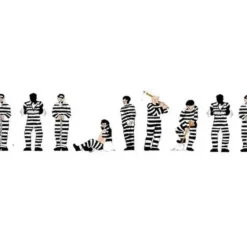 Trains*Model Power 1376 Prisoners black/white 9/ - Model Train Junction: Quality Parts and Art Supplies