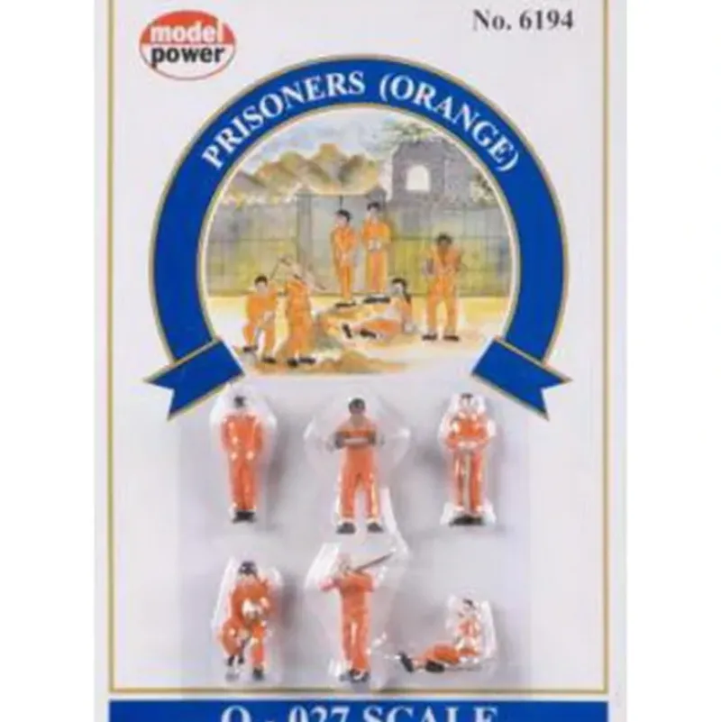 Trains*Model Power 6194 Prisoners in Orange Figures (Set of 6) - Model Train Junction: Quality Parts and Art Supplies