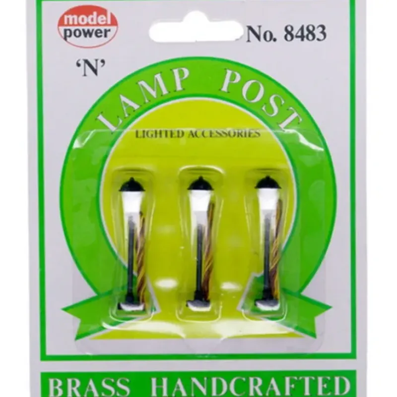 Trains*Model Power 8483 Set of 3 Frosted Boulevard Lamps - Model Train Junction: Quality Parts and Art Supplies