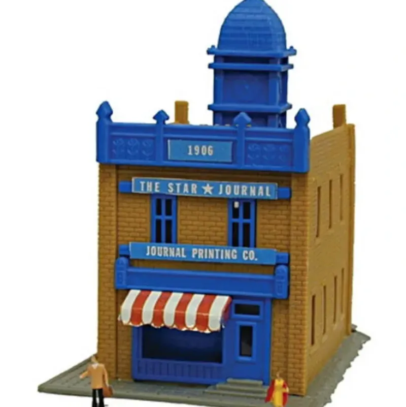 Trains*Model Power 2598 Star Journal Building with Two Figures - Model Train Junction: Quality Parts and Art Supplies