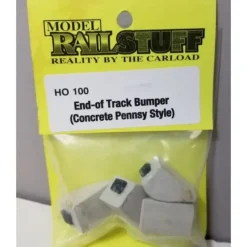 Trains*Model Railstuff 100 HO End of Track Bumper Concrete Pennsy Style (Pack of 4) - Model Train Junction: Quality Parts and Art Supplies
