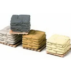 Trains*Model Railstuff 570 HO Pallets of Sacks Assorted Colors (Pack of 4) - Model Train Junction: Quality Parts and Art Supplies