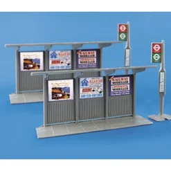 Trains*Modelscene 5007 HO BUS STOP & SHELTER - Model Train Junction: Quality Parts and Art Supplies