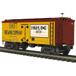 Trains*MTH 20-94363 36 FT. WOODSIDED REEFER CAR SCHOTT BREWING CO. - Model Train Junction: Quality Parts and Art Supplies