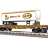 Trains*MTH 30-76373 A&W Rootbeer Flat Car w/Trailer - Model Train Junction: Quality Parts and Art Supplies