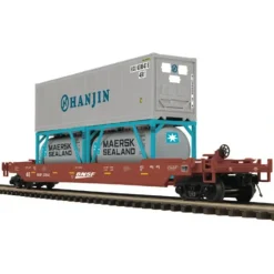 Trains*MTH 20-95074 BNSF Husky Stack Car w/ Maersk Containers #238558 - Model Train Junction: Quality Parts and Art Supplies