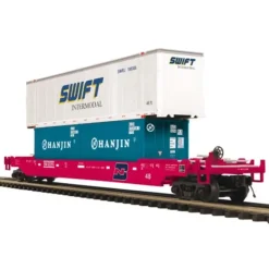 Trains*MTH 20-95083 Burlington Northern Husky Stack Car #63355 - Model Train Junction: Quality Parts and Art Supplies