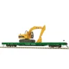 Trains*MTH 80-98026 Burlington Northern HO 60' Wood Deck Flat Car w/ 315C Excavator - Model Train Junction: Quality Parts and Art Supplies