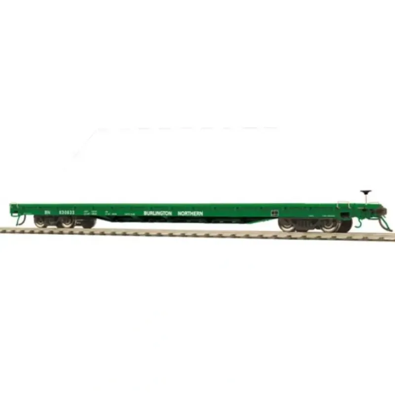 Trains*MTH 80-98002 Burlington Northern HO Scale 60' Wood Deck Flat Car - Model Train Junction: Quality Parts and Art Supplies