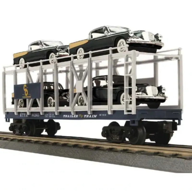 Trains*MTH 30-76384 C&O Auto Carrier Flatcar with 4 '58 Studebakers - Model Train Junction: Quality Parts and Art Supplies